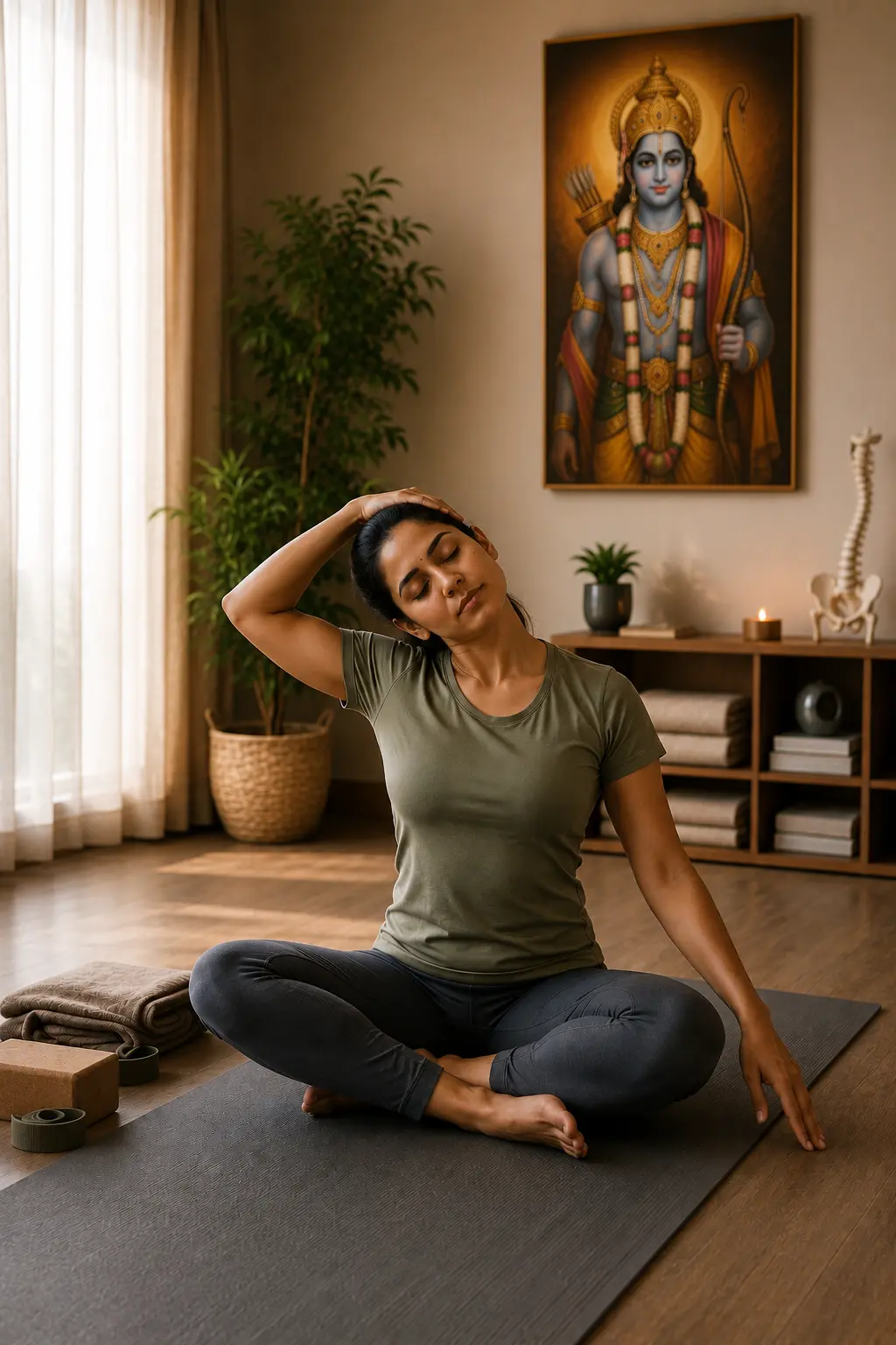 Certified back pain and cervical spondylosis relief yoga instructor at home session in Delhi NCR