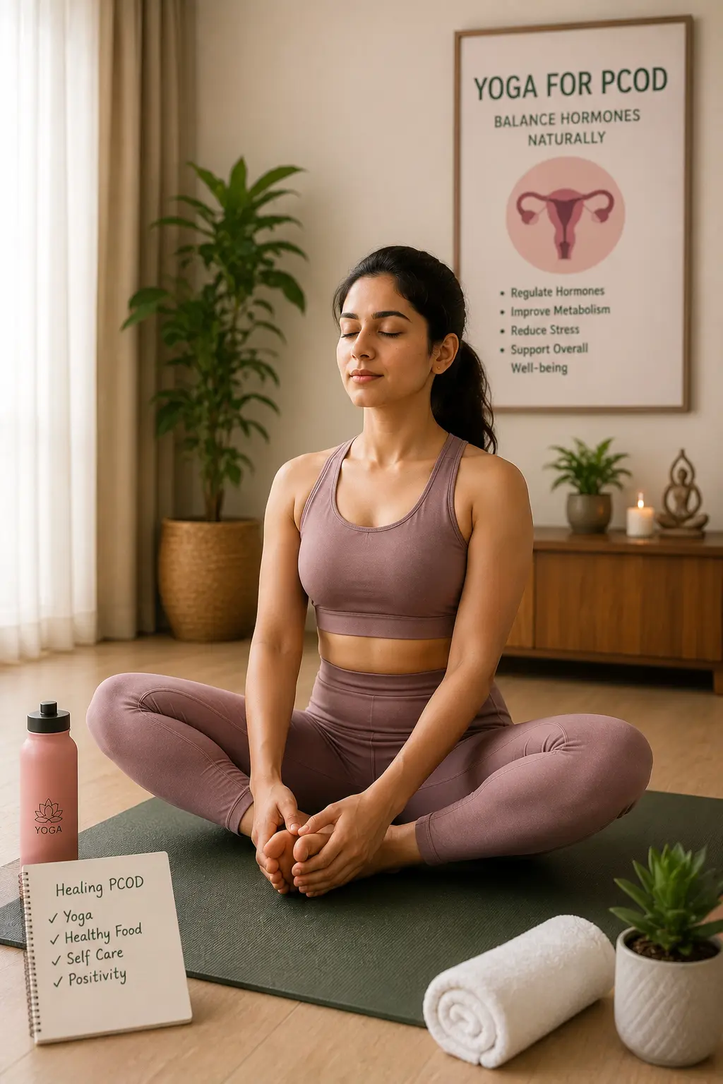 Certified PCOS PCOD management yoga instructor at home session in Delhi NCR
