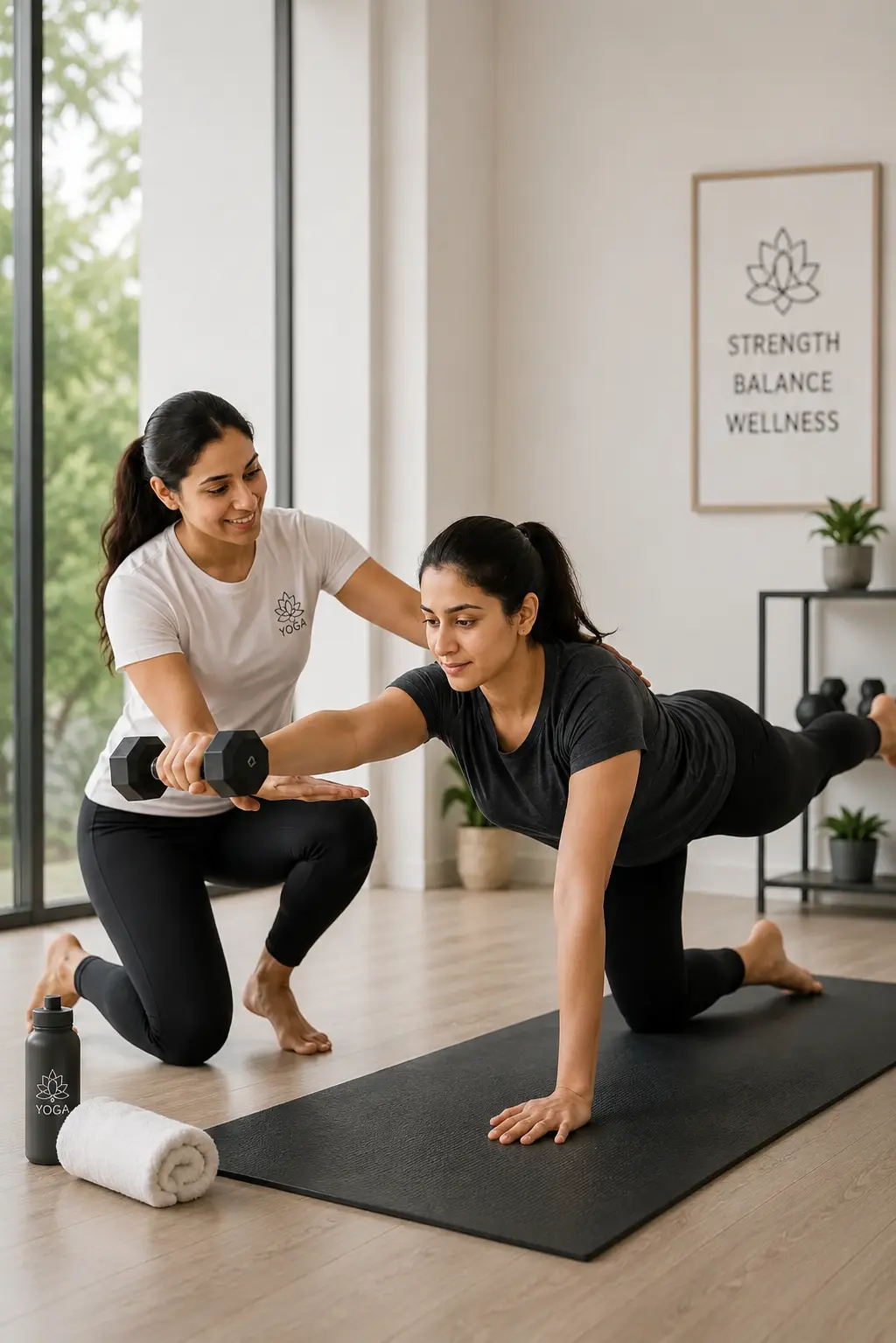 Certified strength training yoga instructor at home session in Delhi NCR